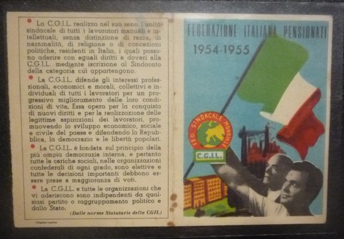 Tessera sindacale pensionati - sindacale,