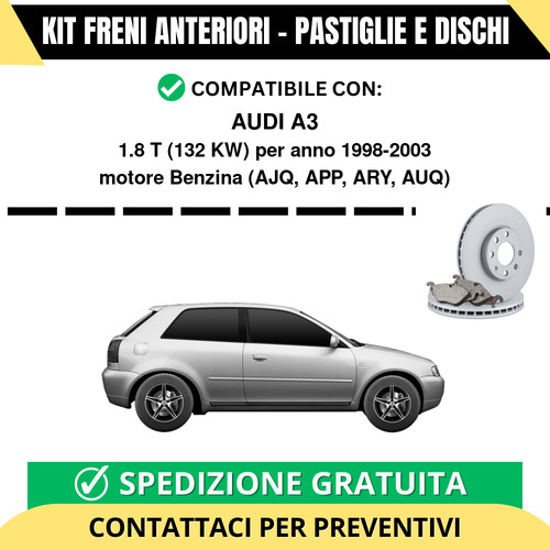 Kit freni anteriori audi - kit,