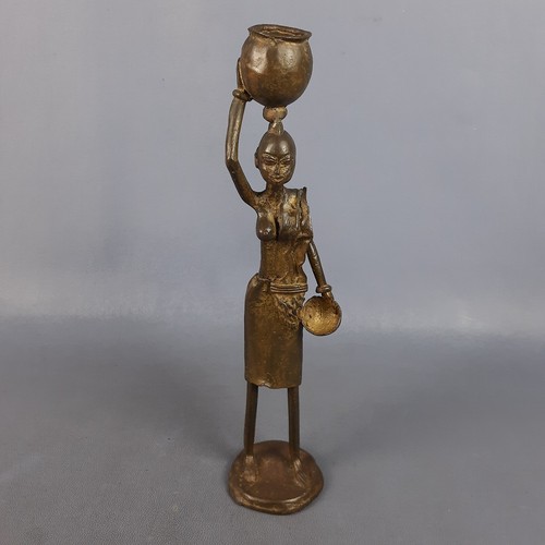 Scultura bronzo donna con - scultura,