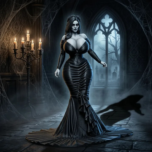 Statua figura gotica curvy - statua,