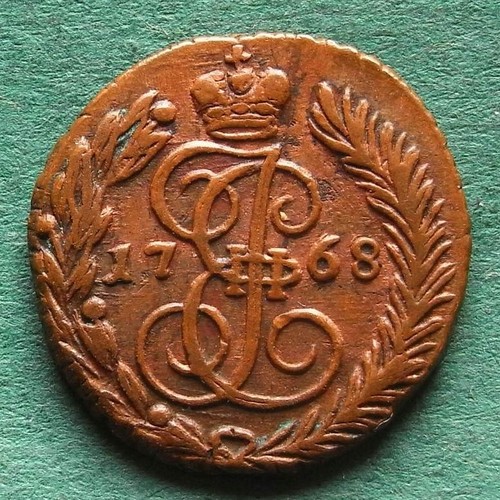 Moneta russia poluschka 1768 - moneta,
