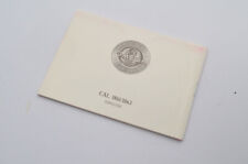 OMEGA ISTRUZIONE MANUALE CALIBRO 1861