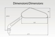 SPECCHIO SX DPM RACE GAMBO CORTO RM-0501A-SX
