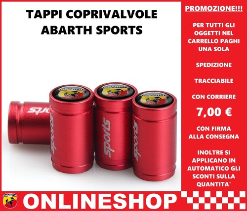 Tappi coprivalvole abarth - coprivalvole,