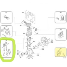 KIT BIELLA PISTONE GUARNIZIONI COMPRESSORE FINI MK113 9434B03 ORIGINALE