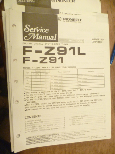 Pioneer z91l sintonizzatore - f-z91l,,