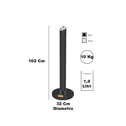 Posacenere colonna con fori - colonna,