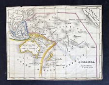 Cartina dell'Oceania, b/n