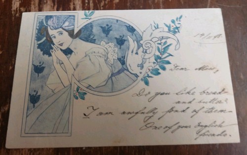 Cartolina epoca art - d'epoca,