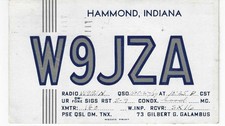 Scheda radio QSL 1940 Hammond Indiana