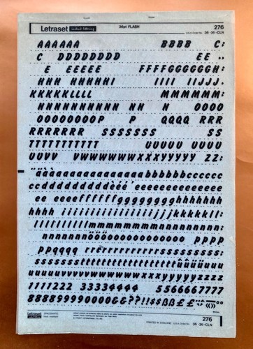 Letraset 276 flash 36pt - letraset,