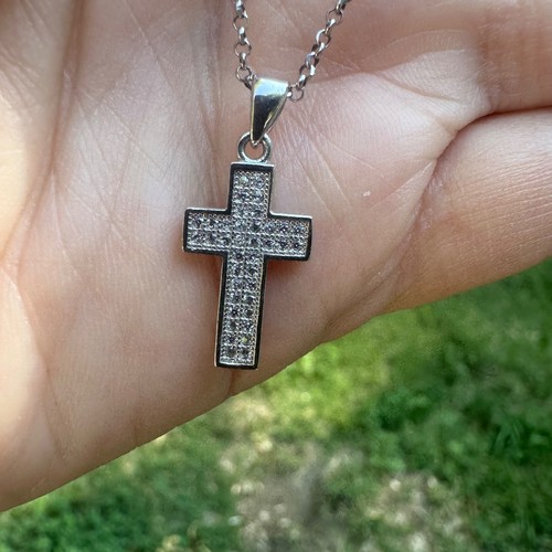 Collana ciondolo croce - , argento
