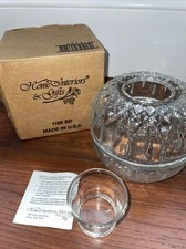 Lampada candela votiva elegante coperchio vetro diamantato interno casa vintage 1189 USA