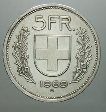SVIZZERA 5 FRANCHI 1969 IN