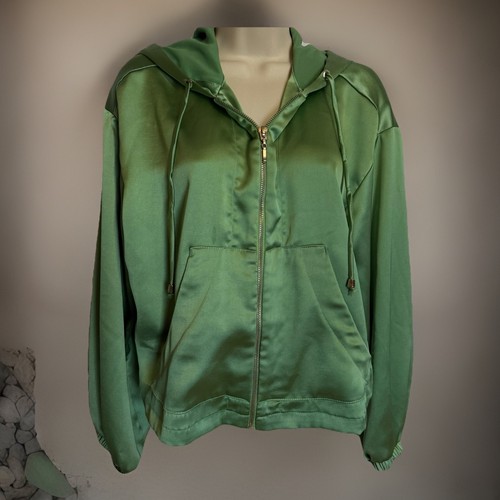 Giacca bomber raso verde - ~,