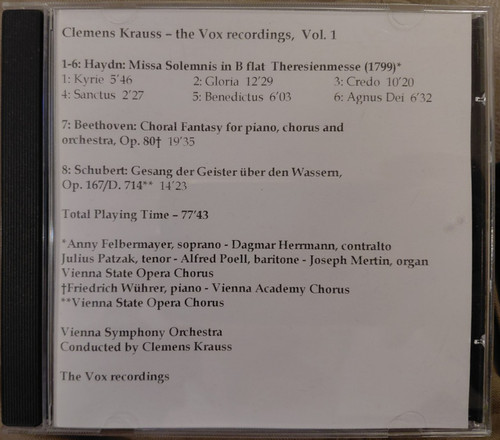 Clemens krauss the - clemens,