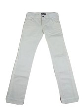Jeans Donna Dolce&Gabbana A Vita Media, Taglio Dritto, Colore Bianco, Tg 44