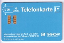 EUROPE TELECARTE / PHONECARD .. ALLEMAGNE 12DM P 20 G&D TELEFAX 2102 PUCE NEUVE
