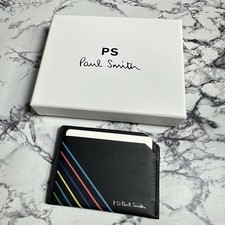 Portafoglio uomo PS PAUL SMITH pelle nero righe porta carte nuovo con scatola autentico