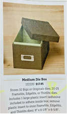 Stampin Up Dies SCATOLA DI IMMAGAZZINAGGIO MEDIA 9x6x6 in contiene 10 matrici Big Shot Sizzix