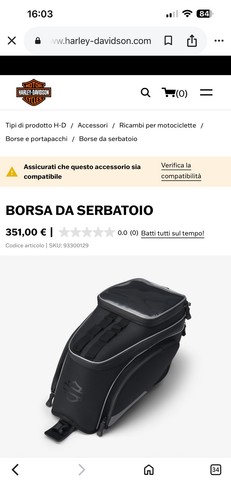 Borsa serbatoio harley - serbatoio,