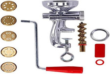 Torchio per Pasta Fresca Con 5 Trafile in Ottone, Custodia Antipolvere E Ghiera 