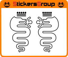 ADESIVI COPPIA LOGHI ALFA