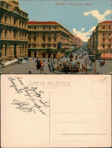 Cartolina napoli piazza - napoli,