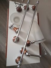 accessori bagno cromo/ legno