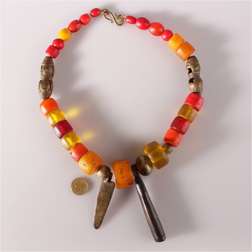 12391 collana con antico glass - 12391,