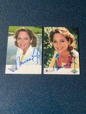 2 cartoline autografe Ramona Leiß firmate