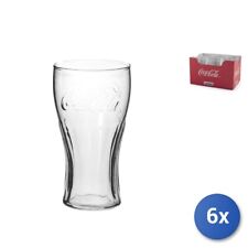 6x Bicchieri Cocacola in vetro trasparente cl 37.