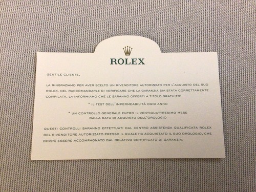 Card cortesia rolex - card,