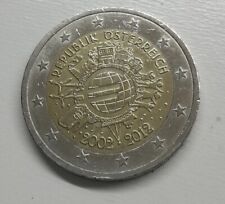 MONETA 2 euro COMMEMORATIVA republik osterreich AUSTRIA 2012 ANIVERSARIO EURO