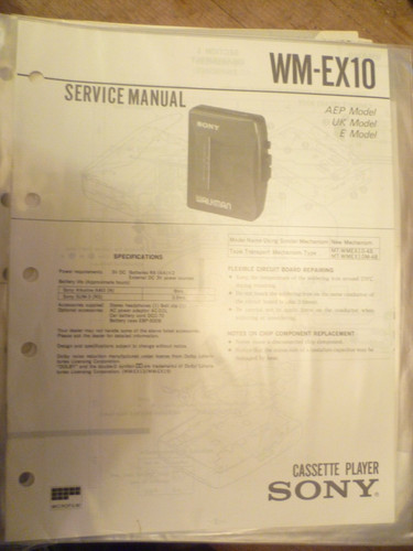 Sony ex10 lettore cassette - wm-ex10,