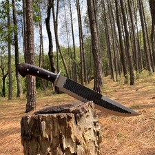 Coltello Machete Tattico Lama Acciaio al Carbonio Personalizzato Fatto a Mano|Coltello Caccia Campeggio