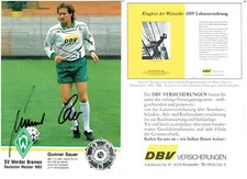 Cartolina Gunnar Sauer rara 93/94 Werder Brema con firma originale