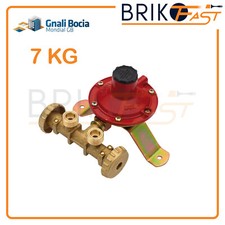 MINI CENTRALINA GAS GPL 2 BOMBOLE  STAFFE REGOLATORE DA 7 KG SENZA FLESSIBILI