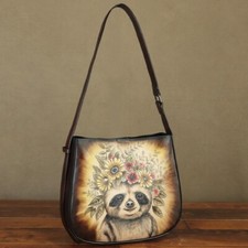 Hand painted Genuine Leather