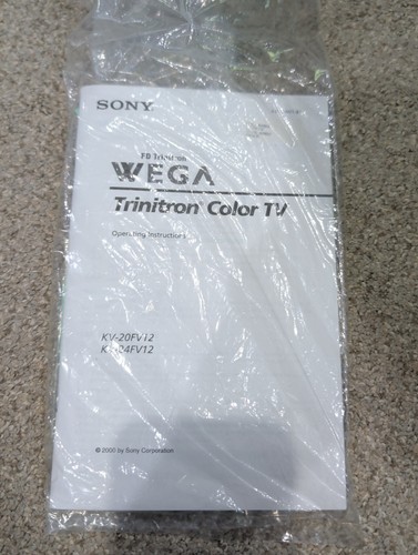 Sony manuale trinitron - manuale, wega