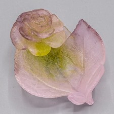 Daum Crystal Rose Bowl Trinket