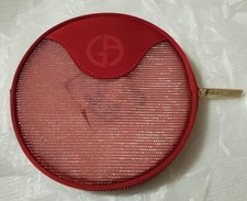 GIORGIO ARMANI Pochette Rossa Modello in Rete - Rotonda - 14 cm - NUOVA