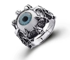 Chrome Eye Ring Goth Fashion