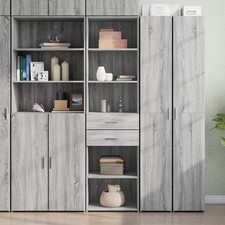 Credenza Bianca 50x42,5x185 cm in Legno Multistrato mobiletto madia vidaXL