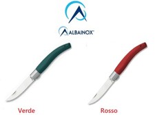 Coltello Albainox Manico Legno Lama Pieghevole cm 7.3 Scout Bosco Funghi