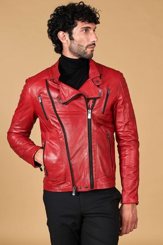 Chiodo vera pelle rossa - chiodo,