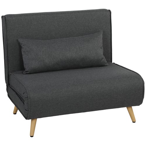 Homcom poltrona letto - homcom, 3