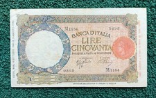 50 LIRE CINQUANTA LUPETTA CAPITOLINA BI DECRETO  8 - 10  - 1943  RARA