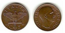 5 Centesimi Impero 1936-1943