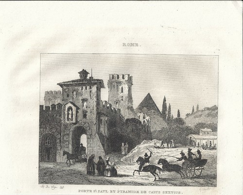 Stampa antica roma porta san - antica,